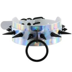Sharpy Holographic Choker Necklace -Gothic Clothing Store 1 54833adf 2c4b 424f 8d96 259f16b596be
