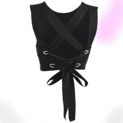 Mina Open Back Crop Top -Gothic Clothing Store 1 691efe65 1ce7 4265 90e9 a2464f5a2604