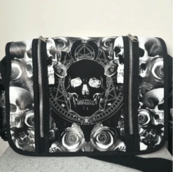 Skull N' Roses Shoulder Bag -Gothic Clothing Store 1 6986018a 06d6 4777 86f3 9cf21b285f6c