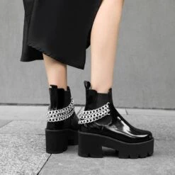 Exclusive Gothic Punk Chain Boots -Gothic Clothing Store 1 b9a5e4f1 c97e 46d4 93f7 b99aede7902b