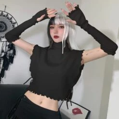 Fleurdelice Turtleneck Crop Top -Gothic Clothing Store 1 d297e1bb a478 420f 944e 130c8911c32f