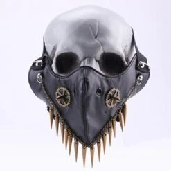 Rivets Chain Black Leather Mask -Gothic Clothing Store 1 dbbb8ac8 4e92 4b5c 8835 5aa51e17399c