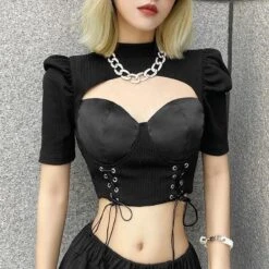 Night Caller Sexy Crop Top -Gothic Clothing Store 1 fa10bac5 900f 4635 a73d 01e97ff8af16