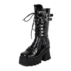 Get High Chunky Platform Boots -Gothic Clothing Store 1 fa9894c9 3e6a 4a40 b41b 836d9652886e