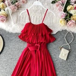 Incarnate Pleated Midi Dress -Gothic Clothing Store 23 99b92218 f3b3 401f a5f8 1db3fbe38f39