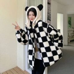 Kawaii Plaid Oversized Hoodie -Gothic Clothing Store 2 062651f7 4171 47e5 9dcb 6269e890fc9d