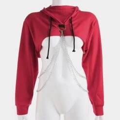 Gothic Chain Crop Hoodie -Gothic Clothing Store 2 07de59ef b2e7 4d9a bb02 a9128ac80dbf