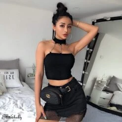 Midnight Summer Crop Top -Gothic Clothing Store 2 109d9d1e 9b61 4234 8e6e c8b18ddecc57