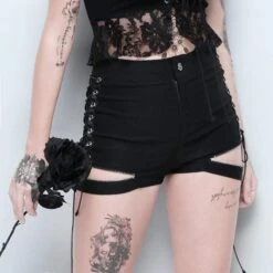 Black Rebel Mini Short -Gothic Clothing Store 2 29feceb1 3527 464e a461 aa172448d139