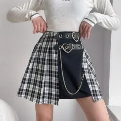 Crime Love Plaid Mini Skirt -Gothic Clothing Store 2 3414a9b0 a17c 4c91 8427 a9ad324904dd