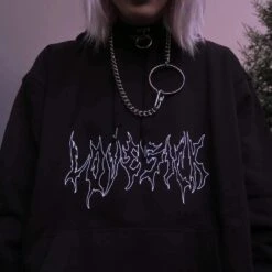 Lovesick Loose Hoodie -Gothic Clothing Store 2 3f9d4c36 6d67 4b63 9671 f23bdc53d899