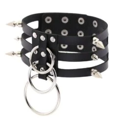 Nightfall Leather Choker -Gothic Clothing Store 2 4333cef0 56e9 4d84 9cb4 0dcc0e170687