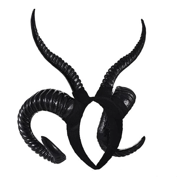 Gothic Sheep Horn Headpiece 2 Gothic Sheep Horn Headpiece - Image 2