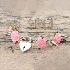 Lolita Floral Heart Lock Choker -Gothic Clothing Store 2 5096a884 8abf 4f2d b993 a0be83a670ea
