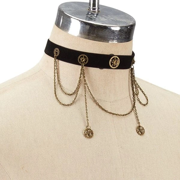 Steampunk Metal Gear Choker 4 Steampunk Metal Gear Choker - Image 4