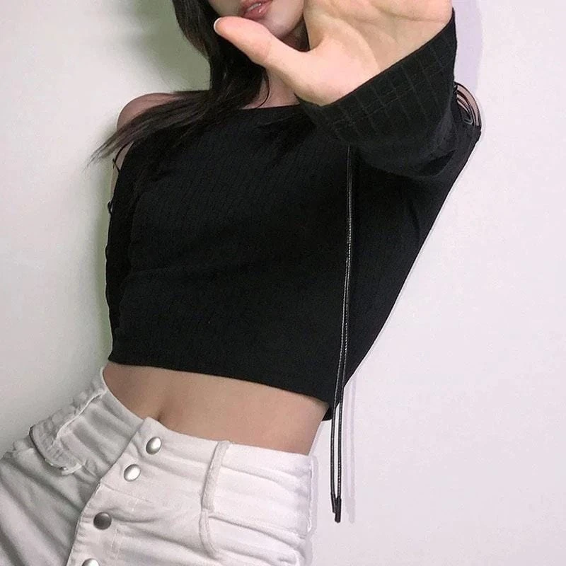 Gothic Bodycon Crop Top 3 Gothic Bodycon Crop Top - Image 3