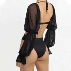 Puff Long-sleeved Bodycon Bodysuit -Gothic Clothing Store 2 711735ec 303b 417e 9b13 1e21c338199f