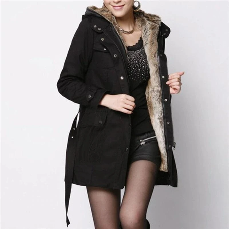 Classy Warm Hooded Coat 3 Classy Warm Hooded Coat - Image 3