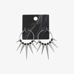 Punk Spikes Hoop Earrings 7 Punk Spikes Hoop Earrings -Gothic Clothing Store 2 884223ab 110e 4281 927c 74a829911c7e