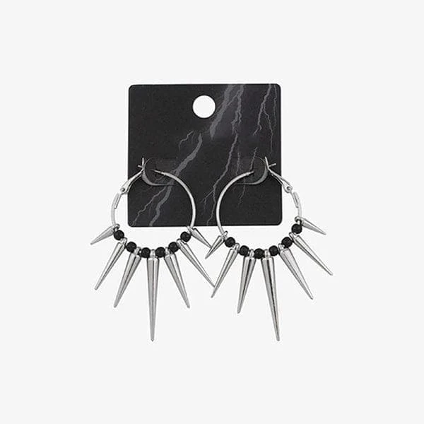 Punk Spikes Hoop Earrings 4 Punk Spikes Hoop Earrings - Image 4