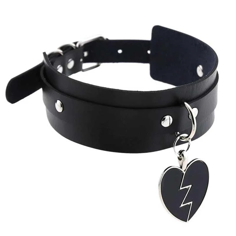 Broken Heart Leather Choker 5 Broken Heart Leather Choker - Image 5