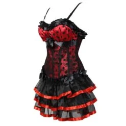 Polka Dot Overbust Corset Dress -Gothic Clothing Store 2 920ca5b8 c31f 41b3 b596 6e006460f06a