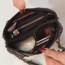 Chained Rivet Gothic Bag -Gothic Clothing Store 2 a4bf47b6 e64b 4280 b0ec 177eed5b736b