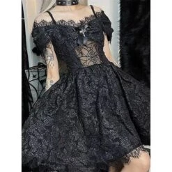 Gothic Spider Web Lace Dress -Gothic Clothing Store 2 a74b0791 a4c5 4007 aa64 7d01d3ed724f