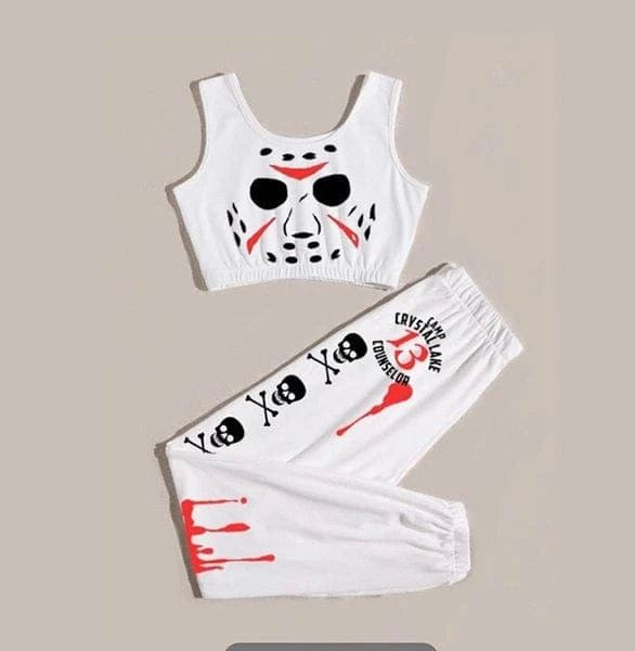Just Kill Me Crop Top Jogger Set 4 Just Kill Me Crop Top Jogger Set - Image 4