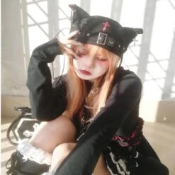 Twisted Illusions Harajuku Beret Hat -Gothic Clothing Store 2 c1b072d1 cecd 4ab9 a555 bb1a86126a8f