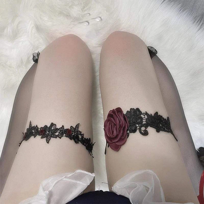 Bloody Mary Lace Leg Garters 1 Bloody Mary Lace Leg Garters