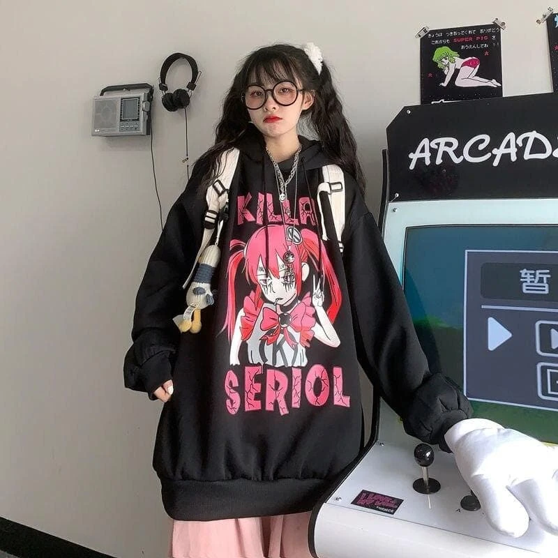 Serial Killer Kawaii Oversized Hoodie 4 Serial Killer Kawaii Oversized Hoodie - Image 4