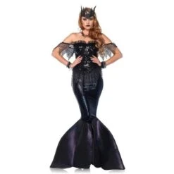 Marina Black Mermaid Dress -Gothic Clothing Store 2 cb5d2a30 43a5 4a45 8acb 442ff295d671
