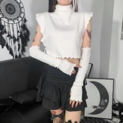 Fleurdelice Turtleneck Crop Top -Gothic Clothing Store 2 d1d89e33 e3cf 4be7 b3ff bd40dc2a2f24