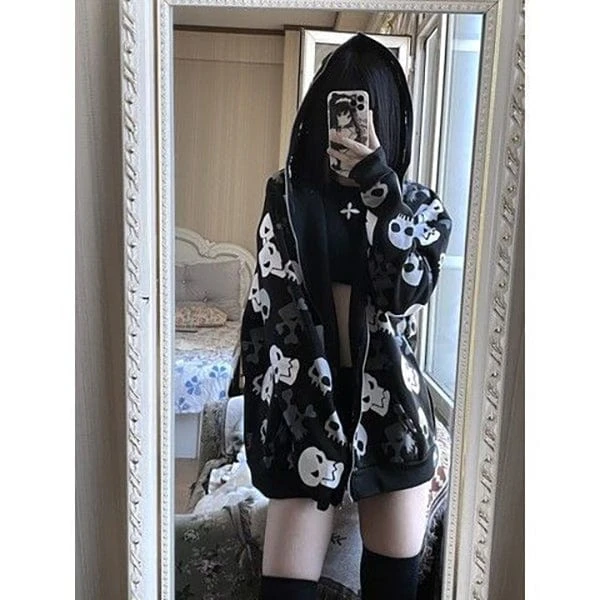 Harajuku Oversized Skull Jacket 2 Harajuku Oversized Skull Jacket - Image 2