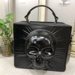 Death Face Leather Bag -Gothic Clothing Store 2 e06ed63e 919a 4ff1 ae17 df68421f5882