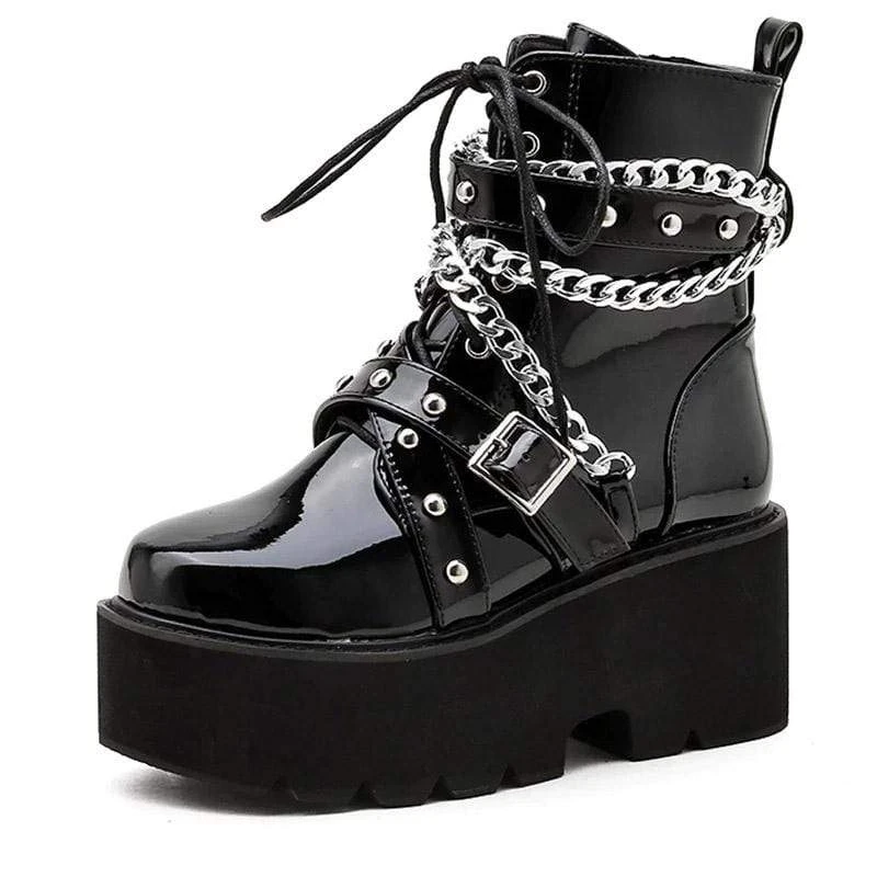 Tormented Gothic Chain Boots 7 Tormented Gothic Chain Boots - Image 7