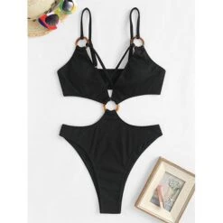 Halle Ribbed One-Piece Swimsuit -Gothic Clothing Store 2 ff33d402 b16c 4208 b443 bcfb1ea75a44