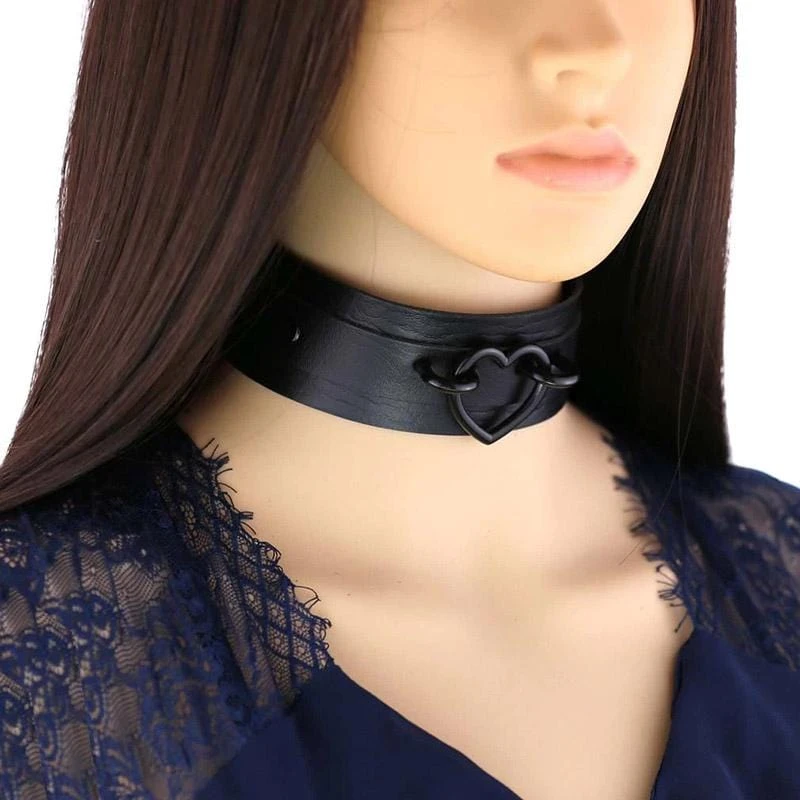 Black Heart Choker Necklace 9 Black Heart Choker Necklace - Image 9