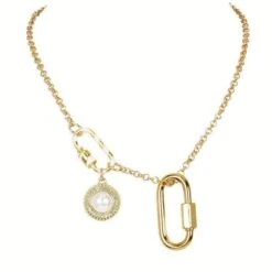 Carabiner Layered Chain Necklaces -Gothic Clothing Store 34 6dc9a3ff e456 46a8 9059 41bd941b3160