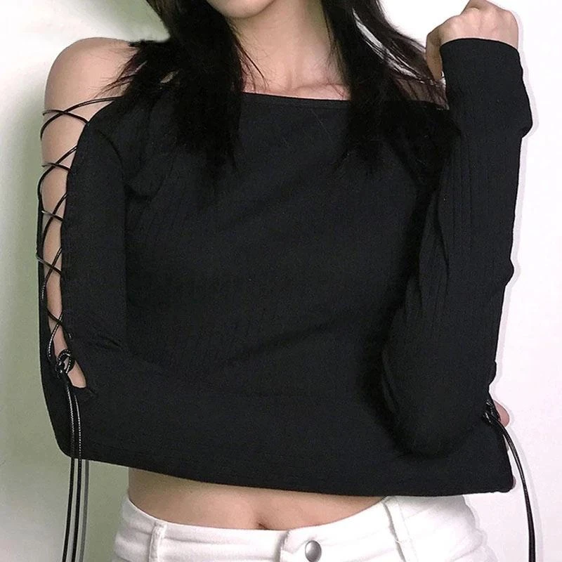 Gothic Bodycon Crop Top 2 Gothic Bodycon Crop Top - Image 2