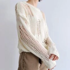 Good Karma Distressed Knit Sweater -Gothic Clothing Store 3 0cb5be4c 36ea 4aa5 9c11 4fc76f7a3616