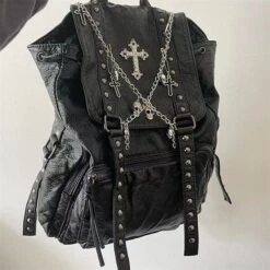 Cross Skeleton Chain Backpack Bag -Gothic Clothing Store 3 154df753 42aa 4bf0 9737 e4aa5cf55358