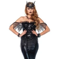 Marina Black Mermaid Dress -Gothic Clothing Store 3 298460b2 a6c1 4aa6 ba2b a21c2ed96328