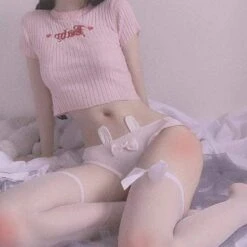 Sweet Ribbon Stockings -Gothic Clothing Store 3 34db1540 a7a9 493b af2d c3d72e165412