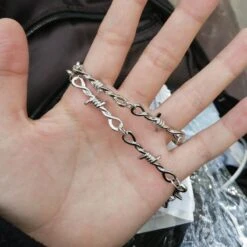 Barbed Wire Choker Necklace -Gothic Clothing Store 3 52abf537 4a88 43b6 b187 1f4213d0739a