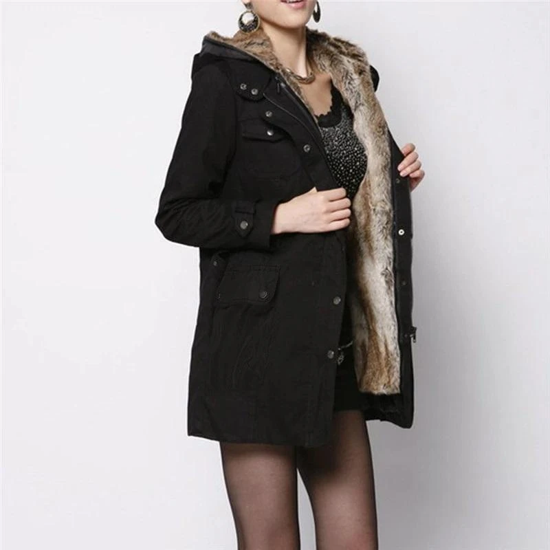 Classy Warm Hooded Coat 4 Classy Warm Hooded Coat - Image 4