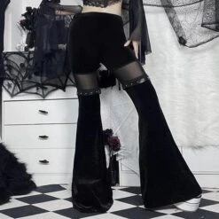 Dark Vixen Velvet Flare Pants -Gothic Clothing Store 3 6725cada 2e27 4827 88ea bb0abcf5de27