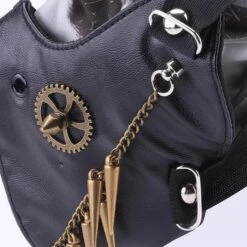 Rivets Chain Black Leather Mask -Gothic Clothing Store 3 71cd04fd 1602 4a38 8e5b 3fa3ef691a5f