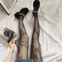 Magical Pentagram Fishnet Tights -Gothic Clothing Store 3 7341b994 6b87 46f6 9881 31b44a190612